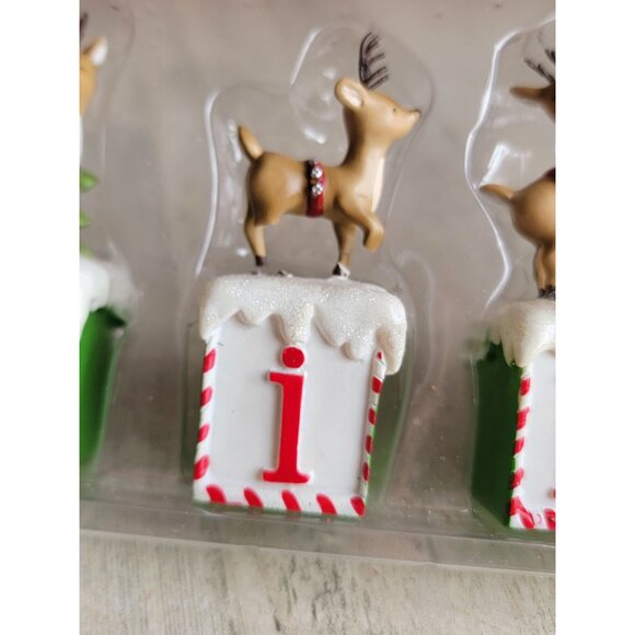 St Nicholas square Believe AS IS letter sign reindeer set xmas - Picture 12 of 14